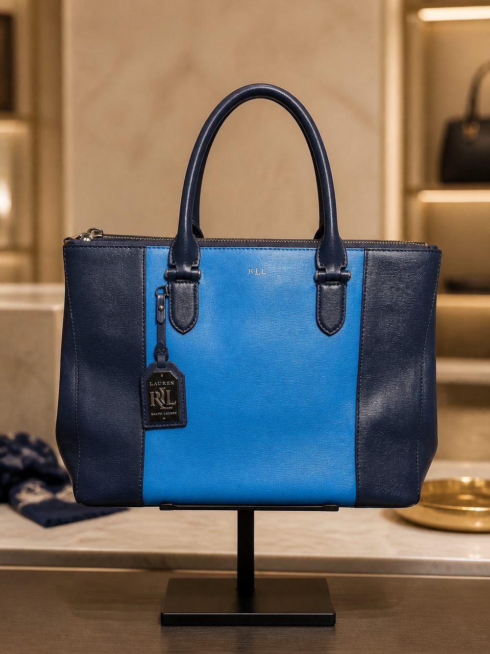 Lauren Ralph Lauren Newbury Double Zip Satchel - Picture 2 of 16